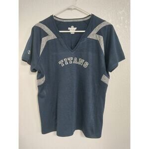 Holloway Tennessee Titans Womens Size L Glitter Short Sleeve Top Blouse